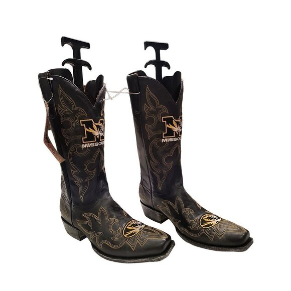 NCAA Missouri Tigers Men's Board Room Style Boots NWT Embroidered Men's Sz 10.5D - Picture 3 of 12